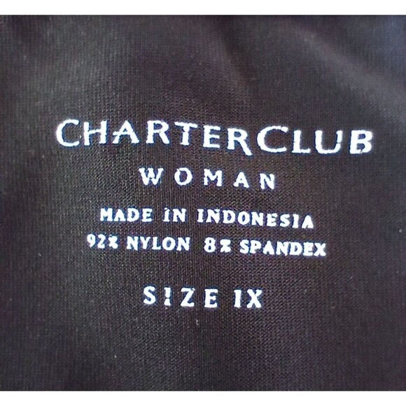 Charter Club Women's Shirt 1X Black Sleeveless Round Neck Tank Top - Picture 9 of 10